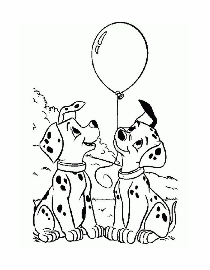 101 Dalmatians For Kids Coloring Page