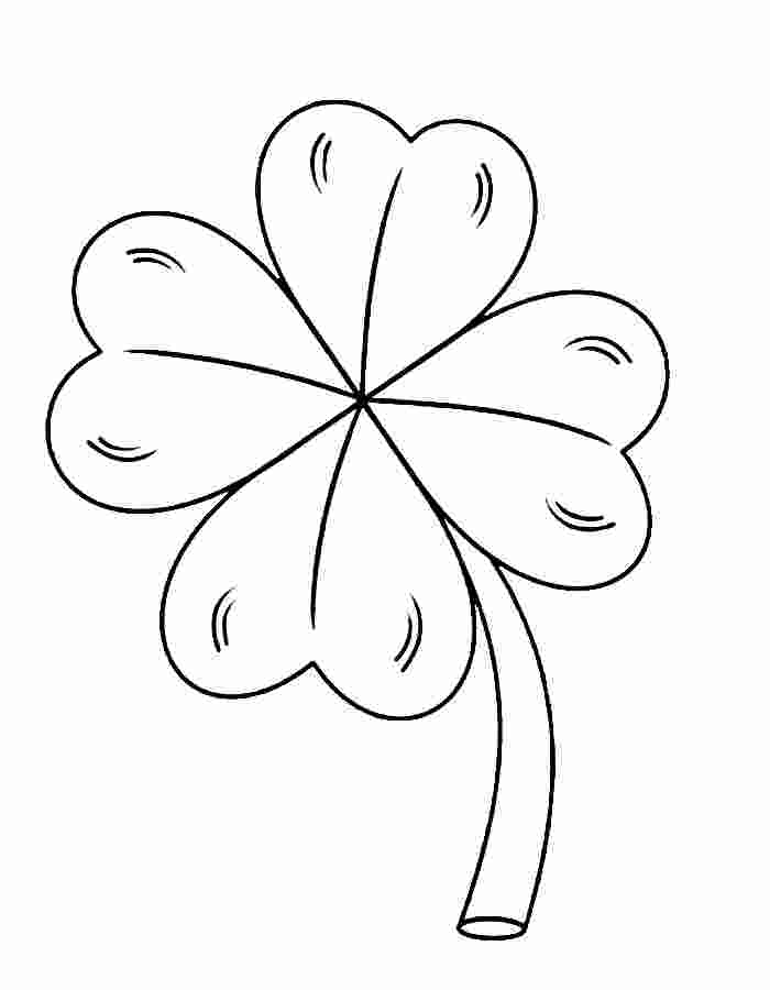 4 Leaf Clover Printable Coloring Page