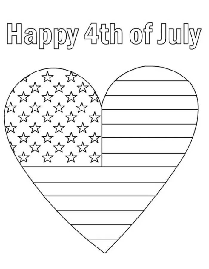 4th Of July Picture Coloring Page