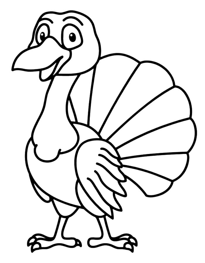 Thanksgiving Drawing For Kids Coloring Page