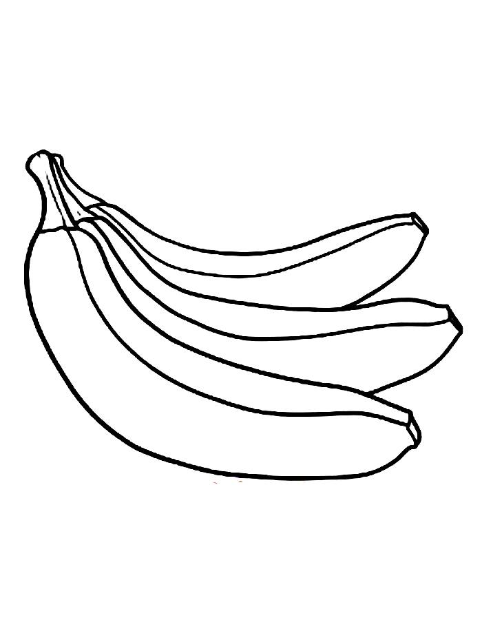 A Bunch Of Bananas Coloring Page