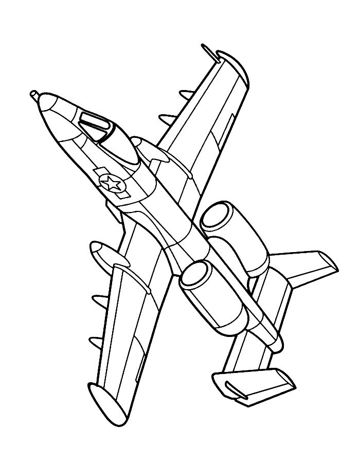 A10 warthog coloring page
