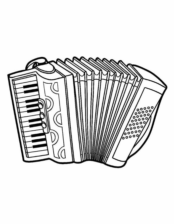 Accordion Coloring Page