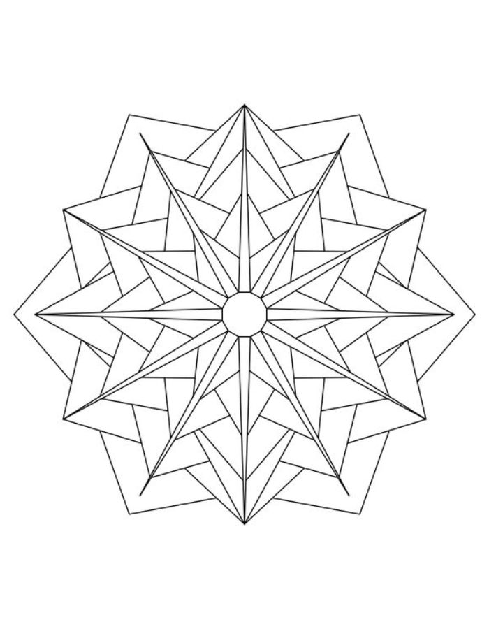 Adult Geometric Art Coloring Page