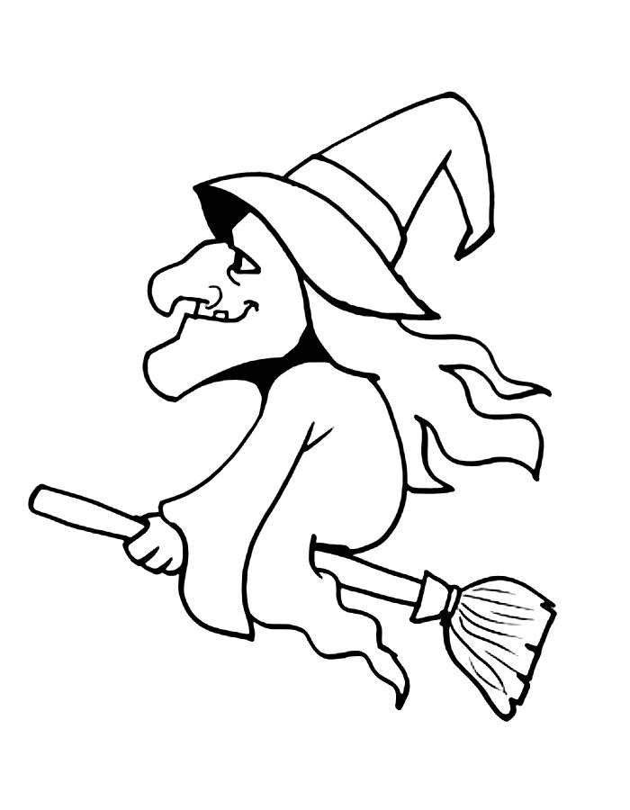 Adult Witch Coloring Page