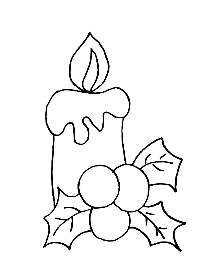 Advent candle  coloring page