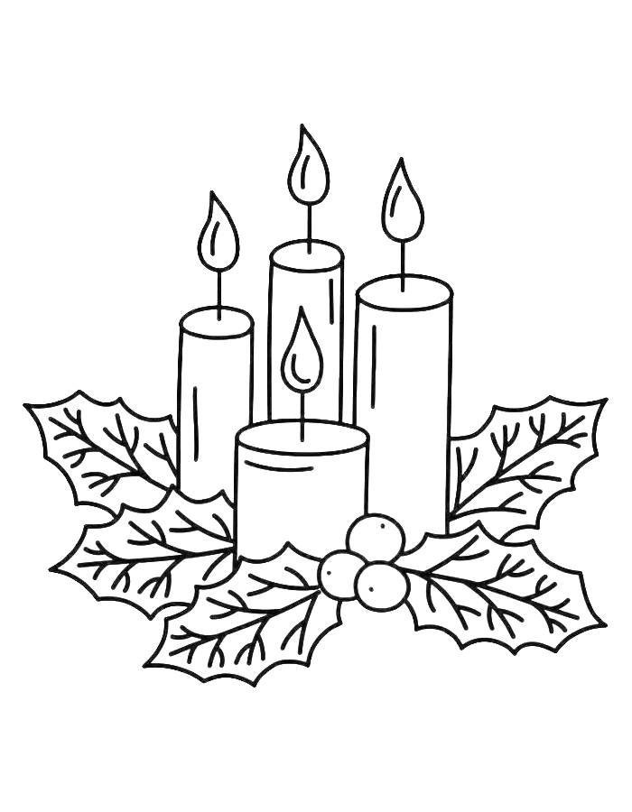 Advent Wreath Coloring Page