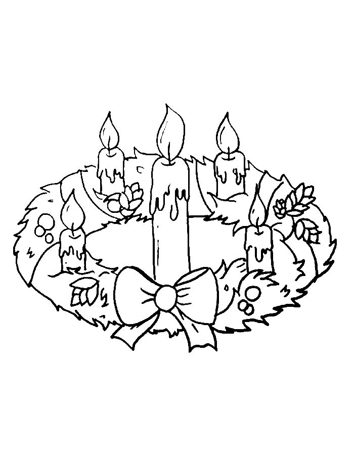 Advent Wreath Color Sheet Coloring Page