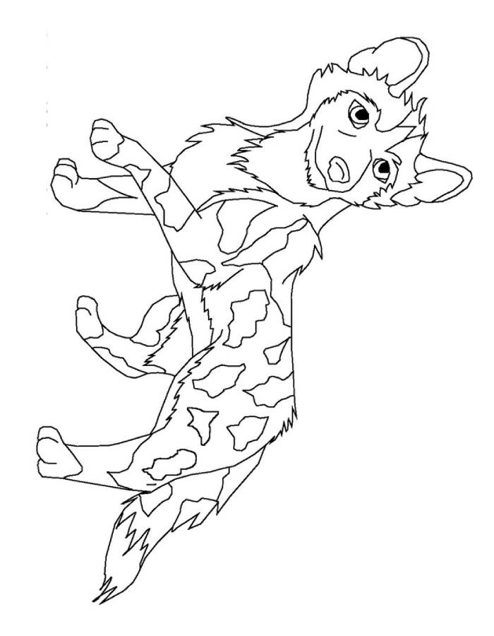 african wild dog coloring pages
