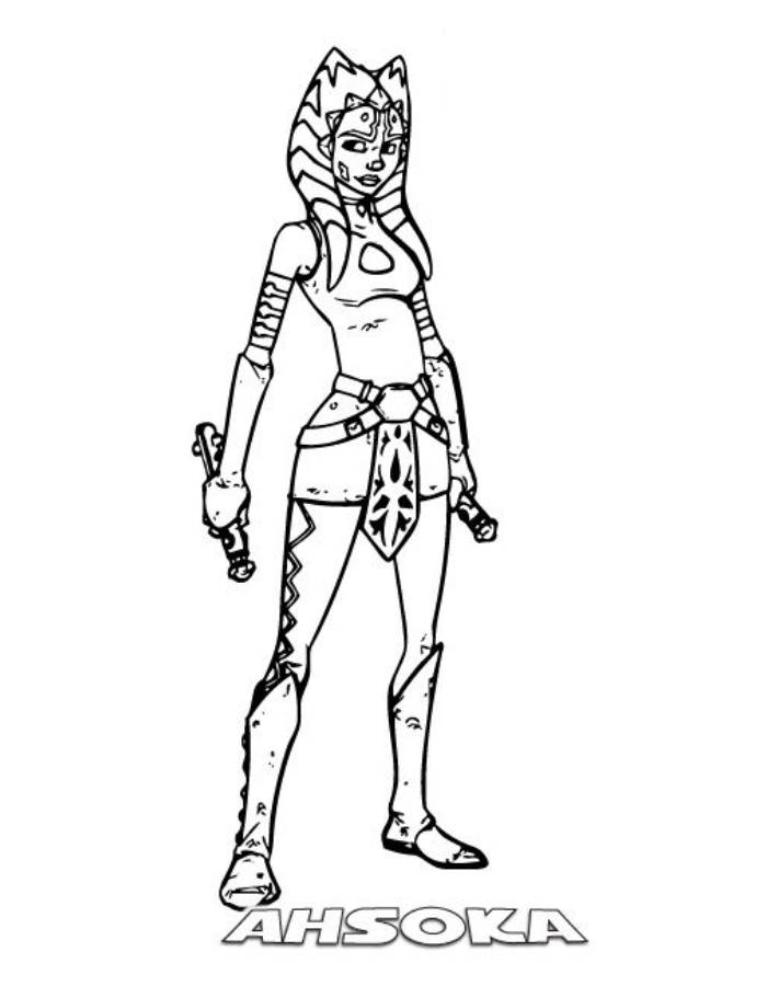 Ahsoka Tano Pdf Coloring Page