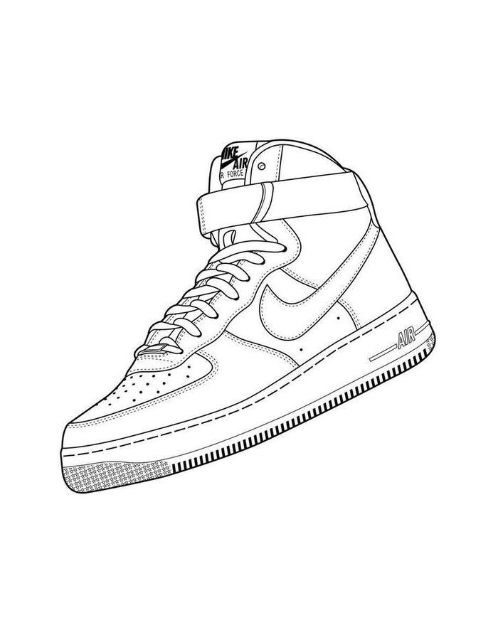 Air Jordan Printable Coloring Page