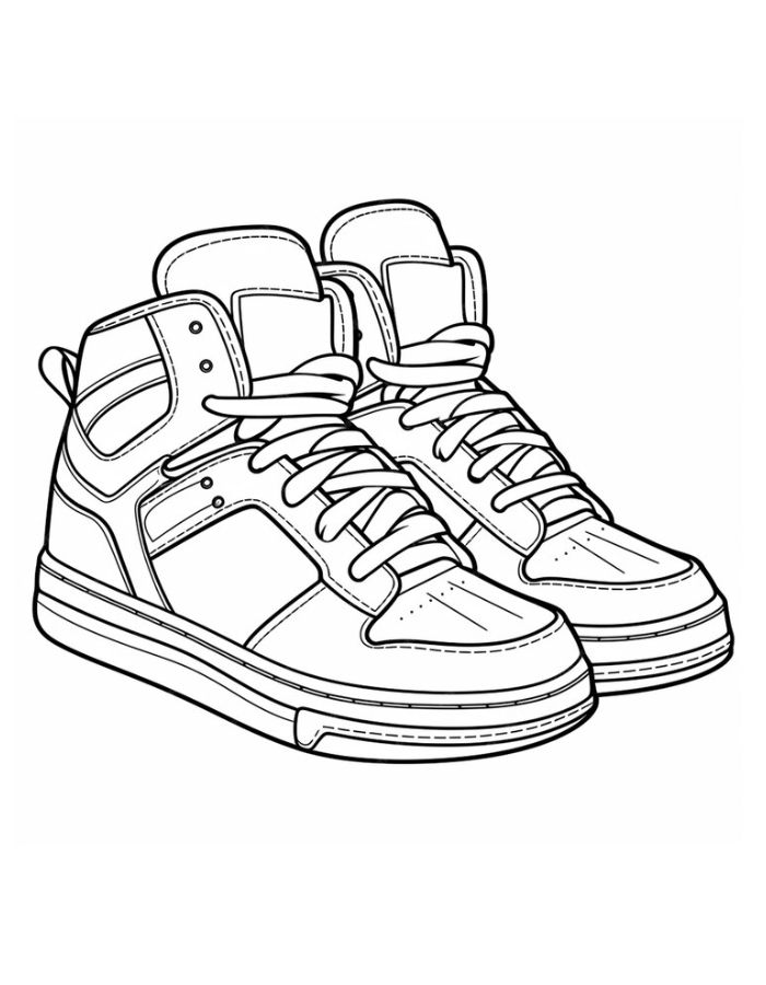 Air Jordan Shoe  coloring page