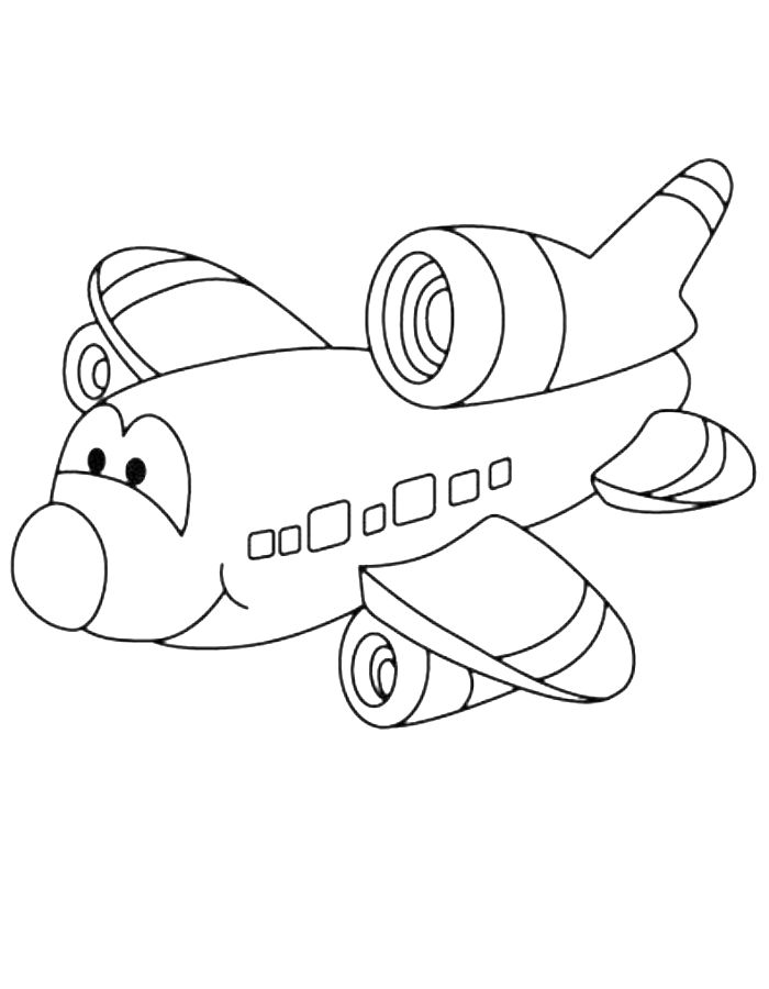 Airplane Color Sheet Coloring Page