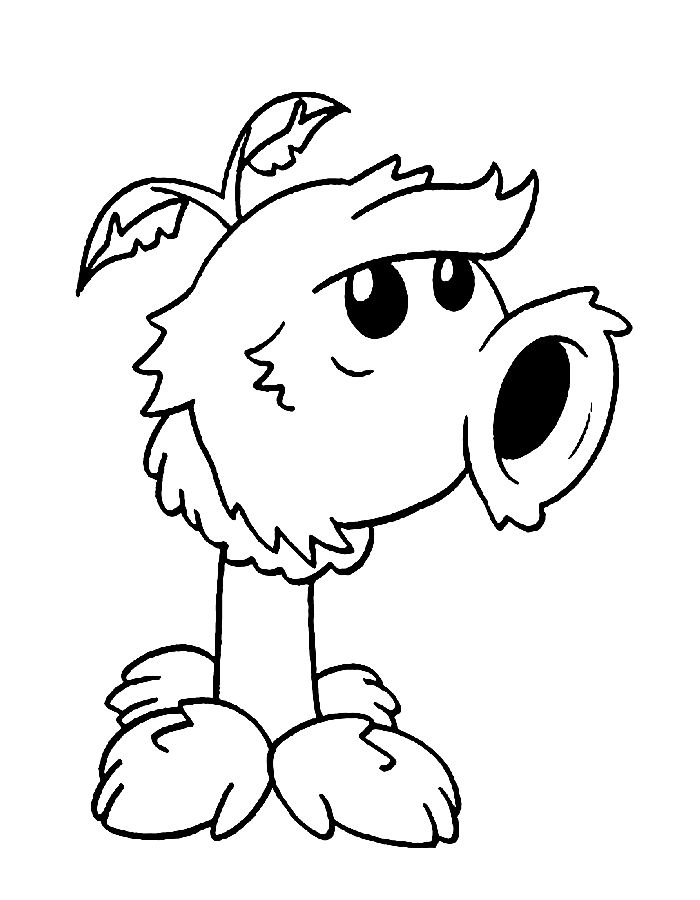 A.K.E.E. From Plants Vs Zombies 2 Coloring Page