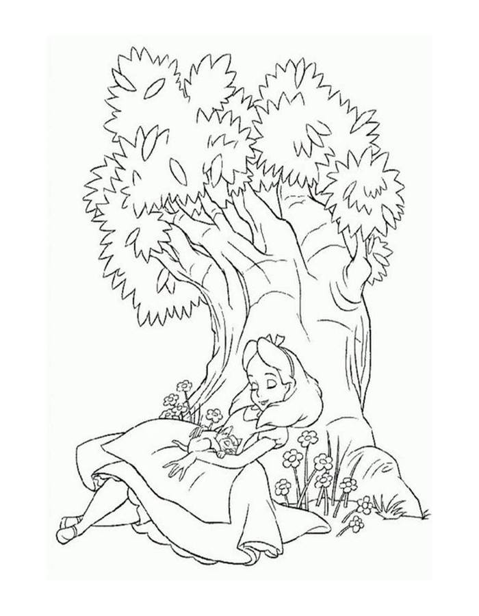 Alice In Wonderland Trippy Coloring Page