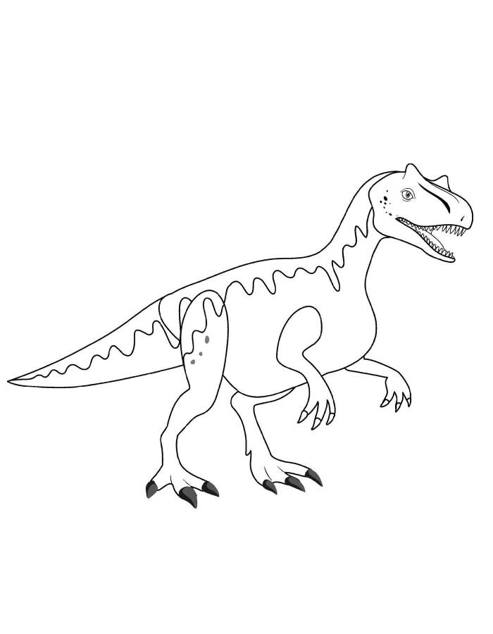 Allosaurus Dinosaur Outline Coloring Page