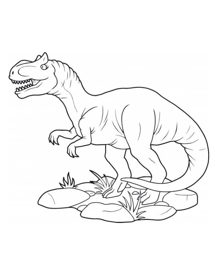 Allosaurus Printable Pdf Coloring Page