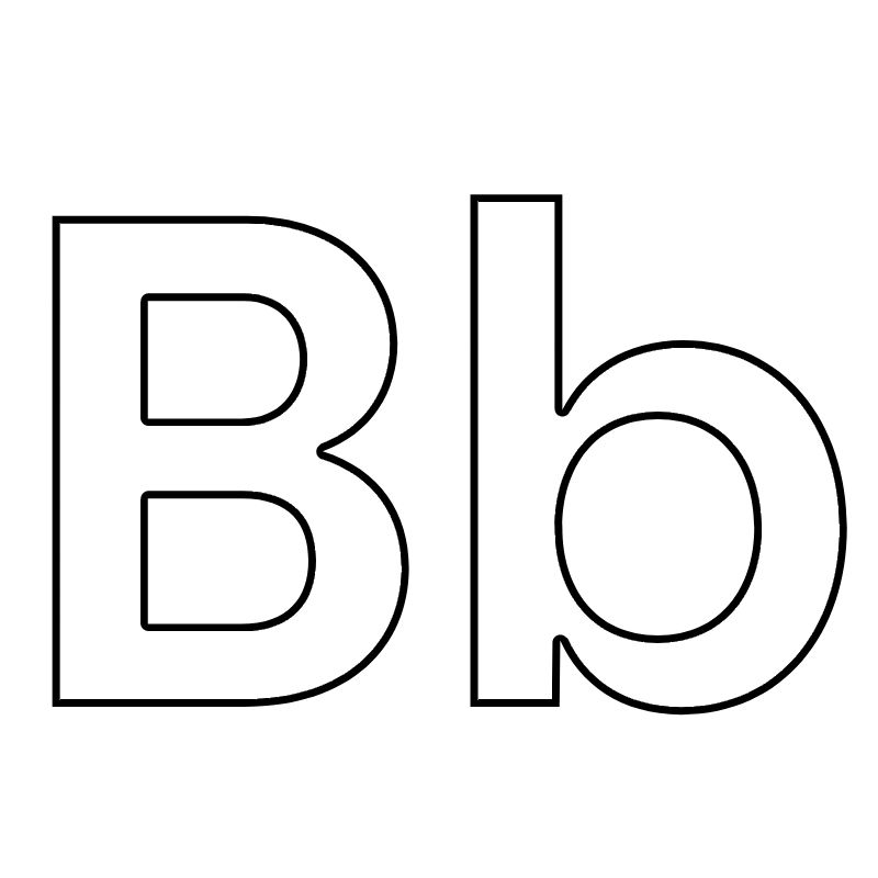 Alphabet B Coloring Page - Coloringus