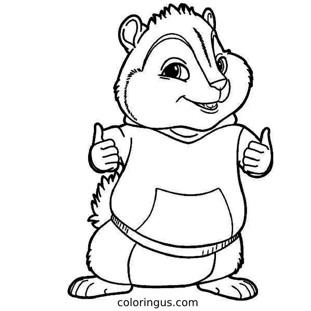 Alvin And The Chipmunks Coloring Page