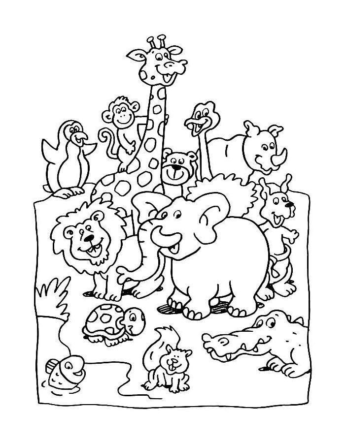 Amazon Jungle Coloring Page