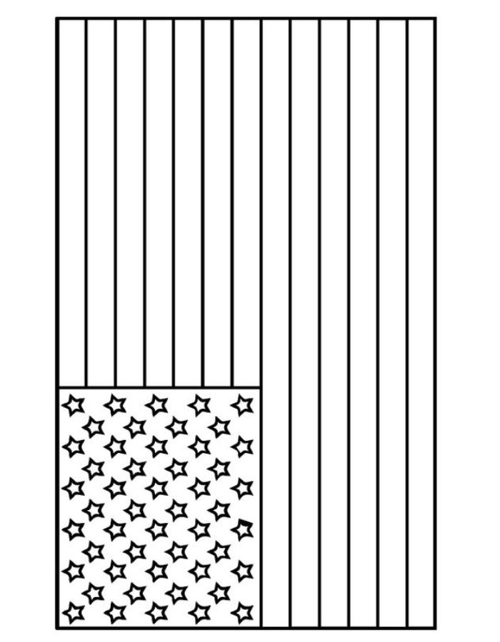 American flag  coloring page