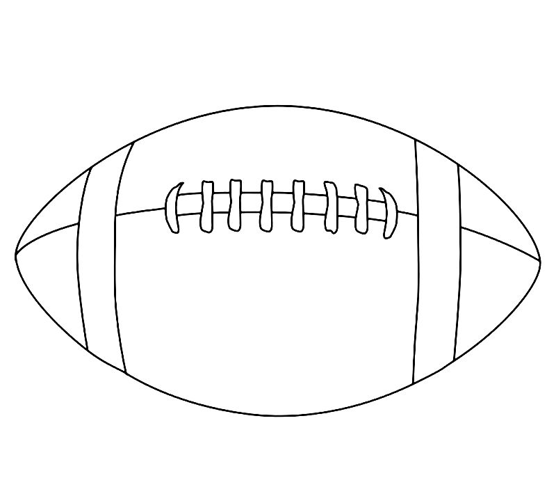 American Football Ball Outline American Football Ball Outline Coloring Page