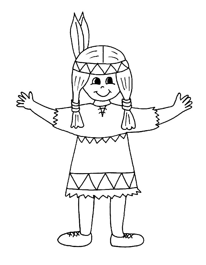 American Indian Coloring Page