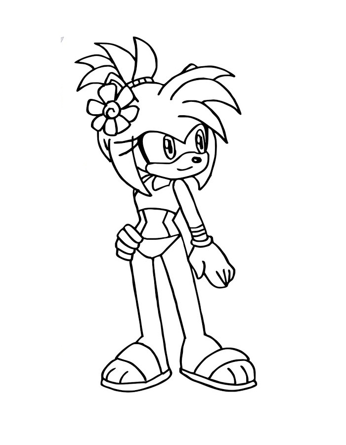 Amy From Sonic The Hedgehog Movie Amy From Sonic The Hedgehog Movie Coloring Page