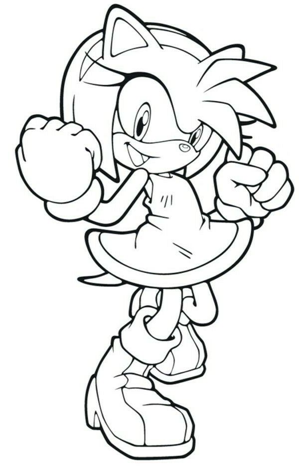 Amy from sonic coloring page