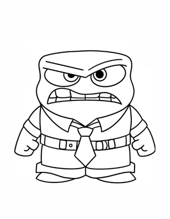 Anger Inside Out Coloring Page