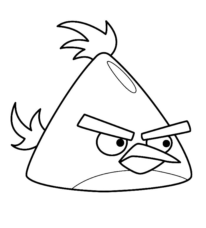 Angry Birds Triangle Coloring Page