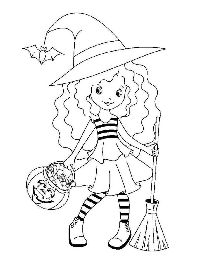 Anime Witch Coloring Page