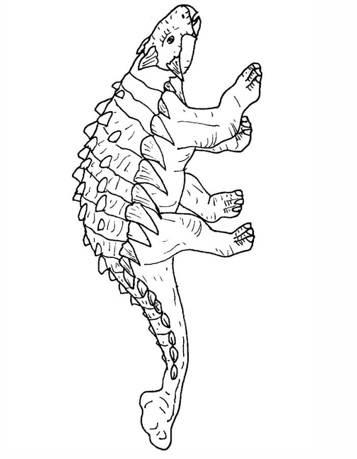 Ankylosaurus Dinosaur Coloring Page