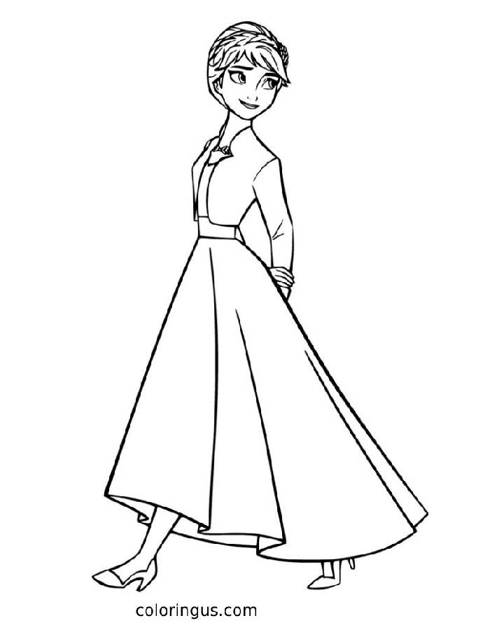 Anna Coloring Pages Free Printable - Anna Coloring Pages 1 