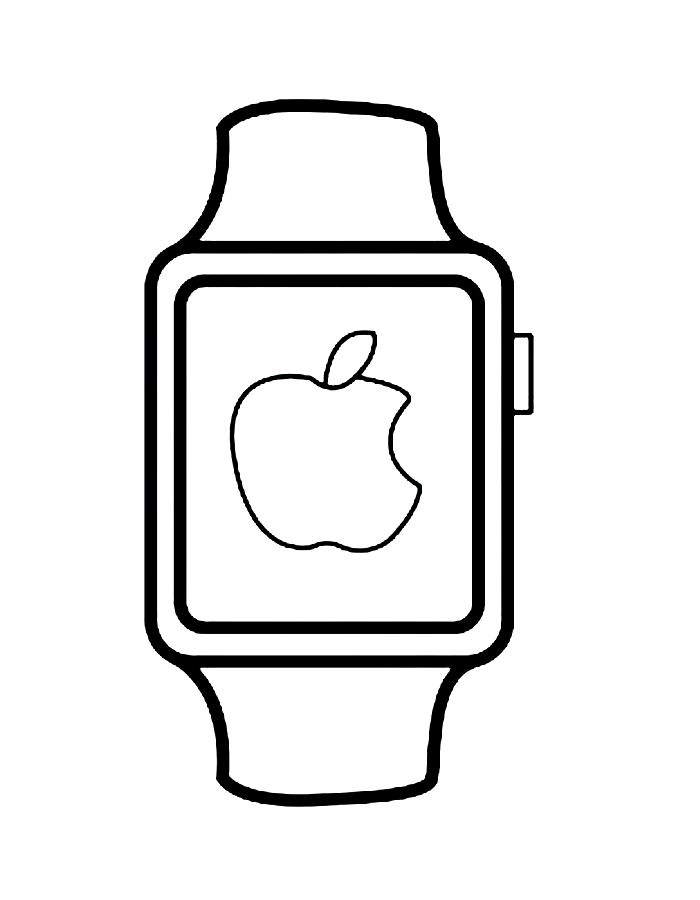 Apple Watch Coloring Page