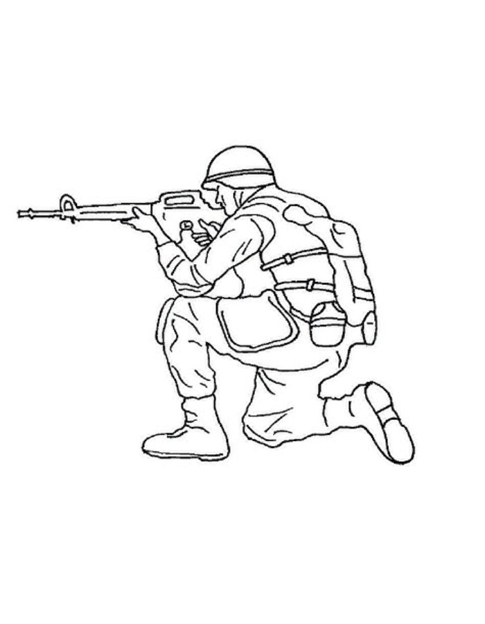 Army Guy Coloring Page