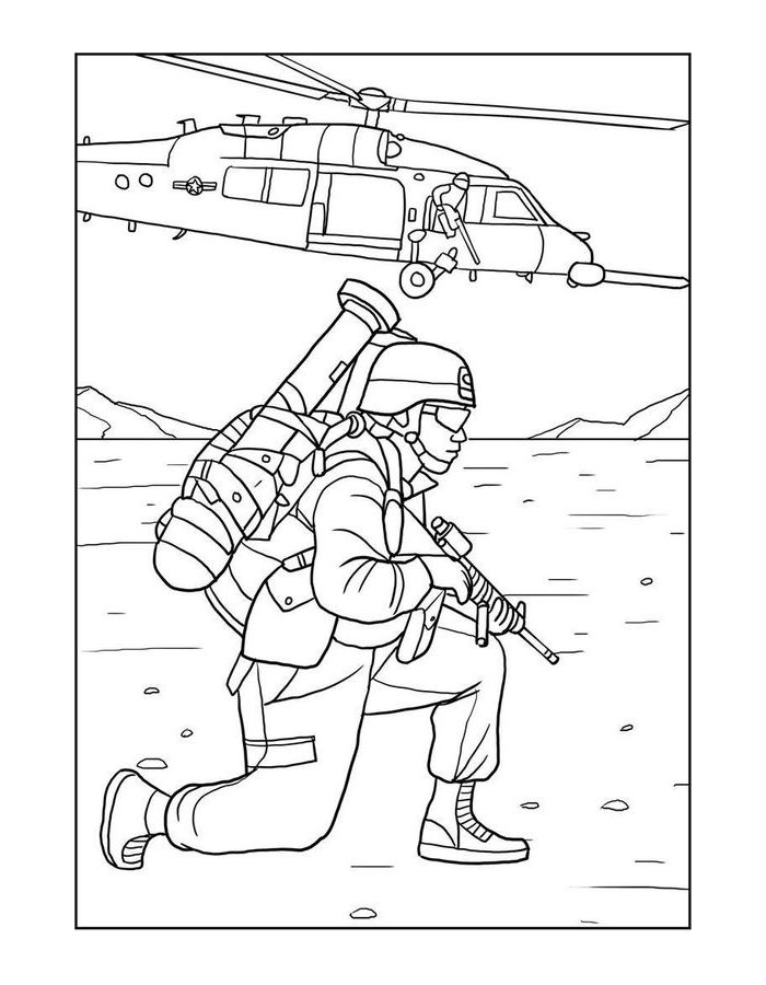 Army Soldier Coloring Page