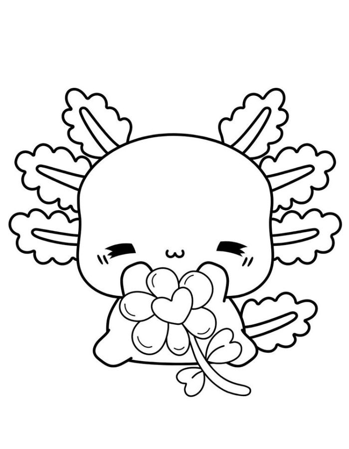 Axolotl Coloring Pages Free Printable PDF 