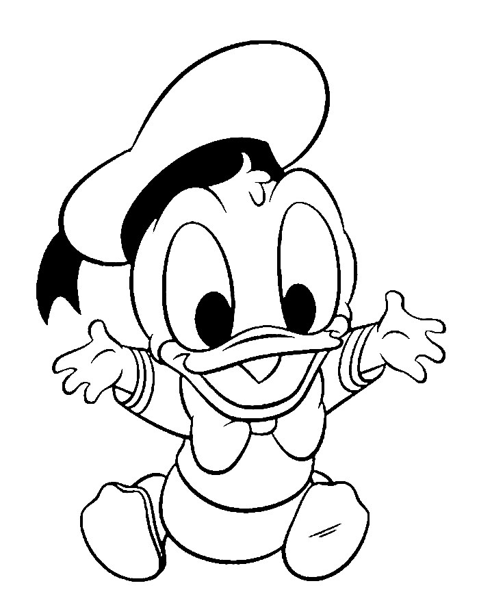 Baby Donald Duck Coloring Page