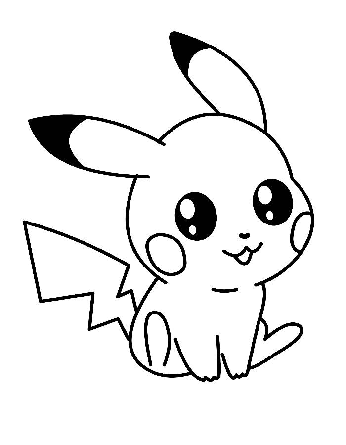 Baby Pikachu Coloring Page