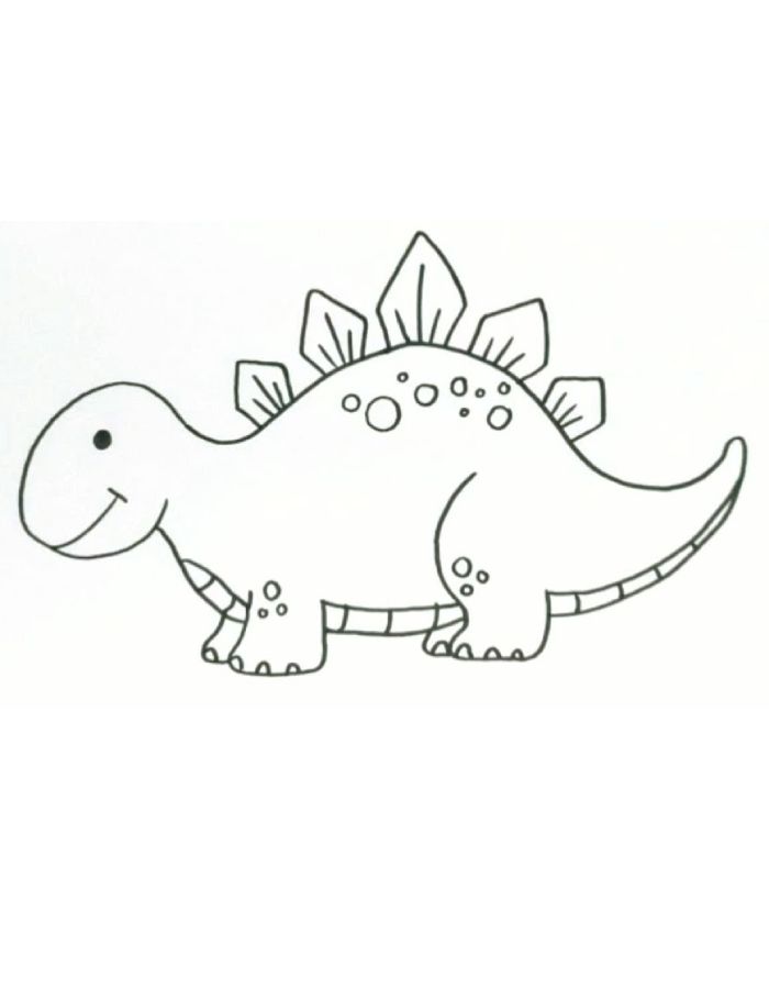 Baby Stegosaurus Coloring Page