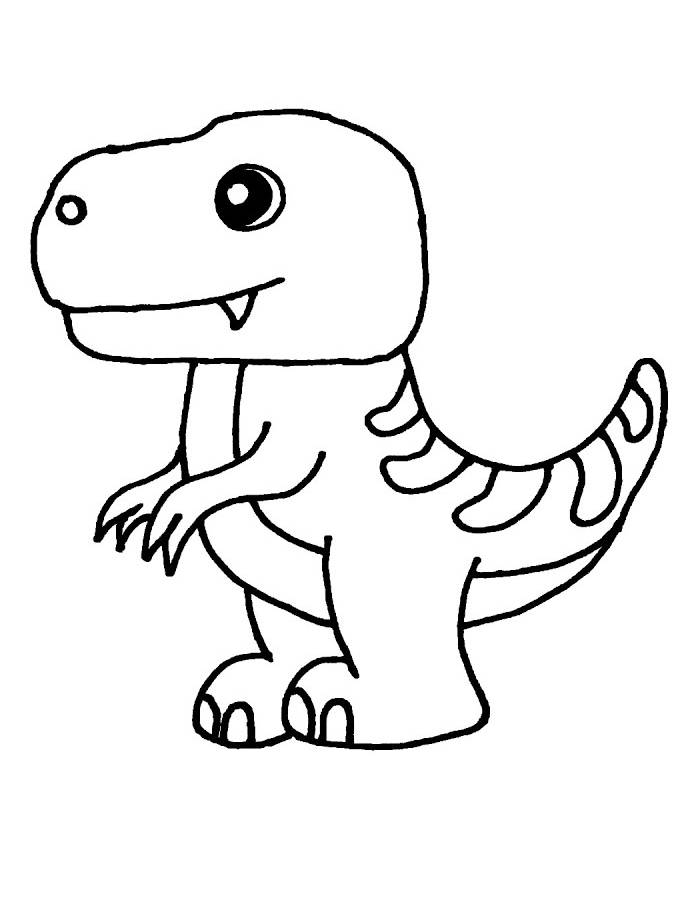 Baby T-rex Coloring Page