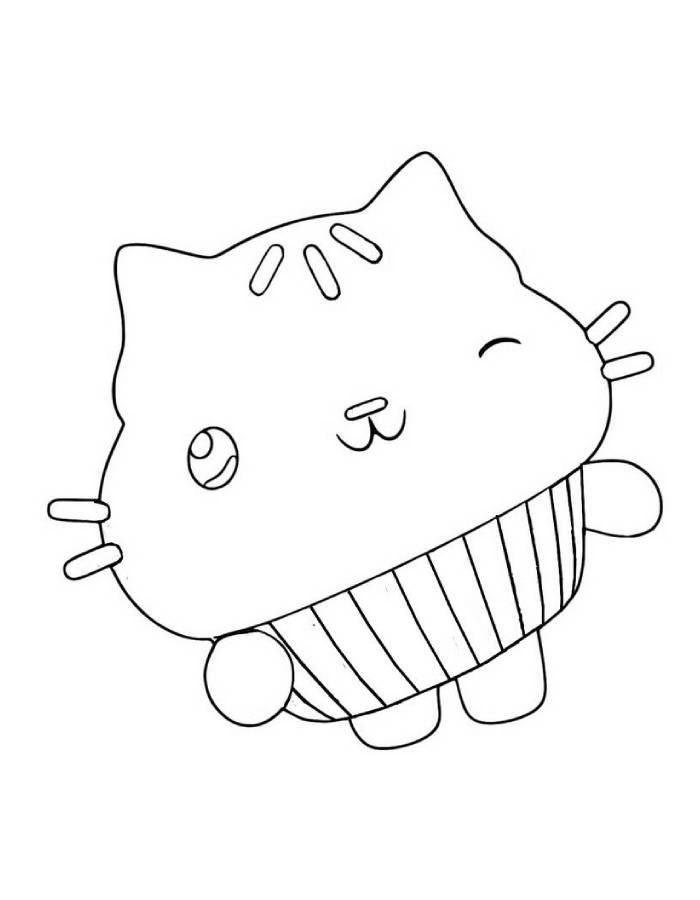 Bakey With Cakey Cat Coloring Page