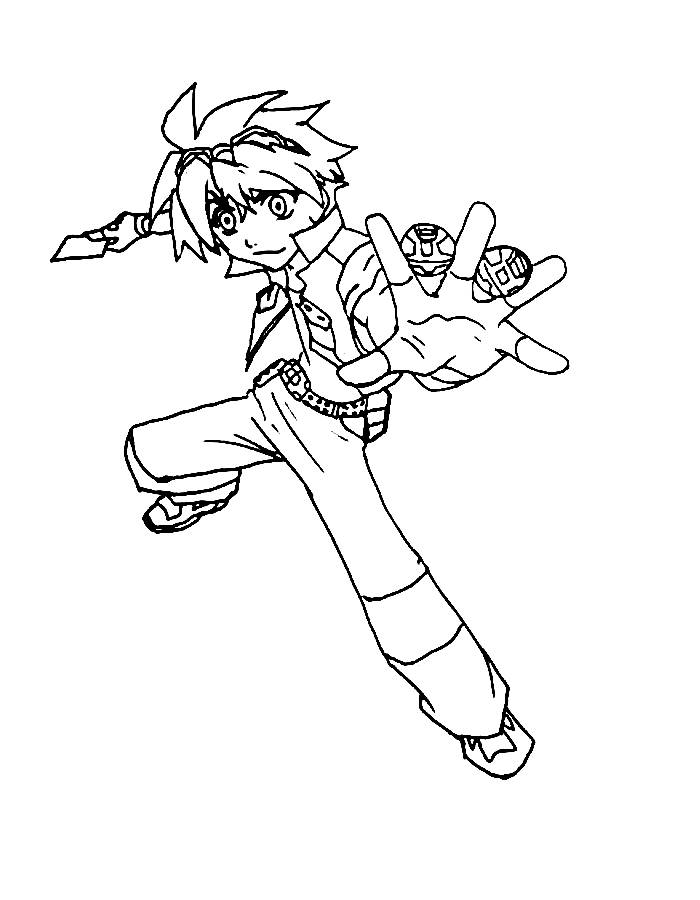 Bakugan Dan Kuso Coloring Page