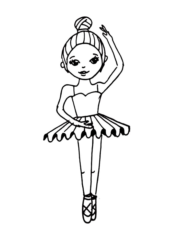 Ballerina Coloring Pages - Free Printable Sheets