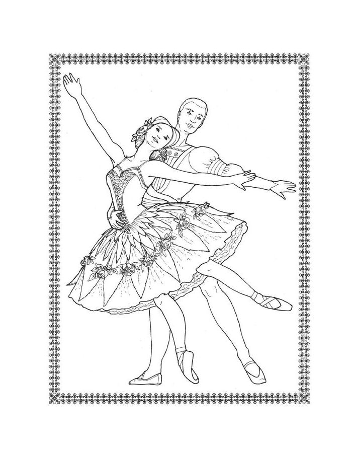 Ballet Dancer Printable Pdf Coloring Page