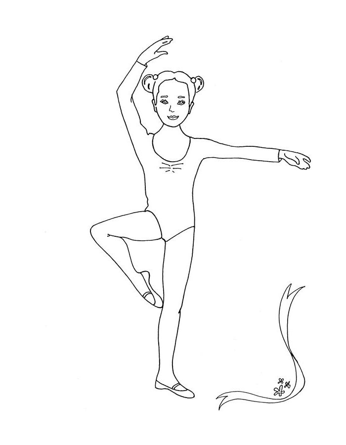 Ballet Positions Coloring Page