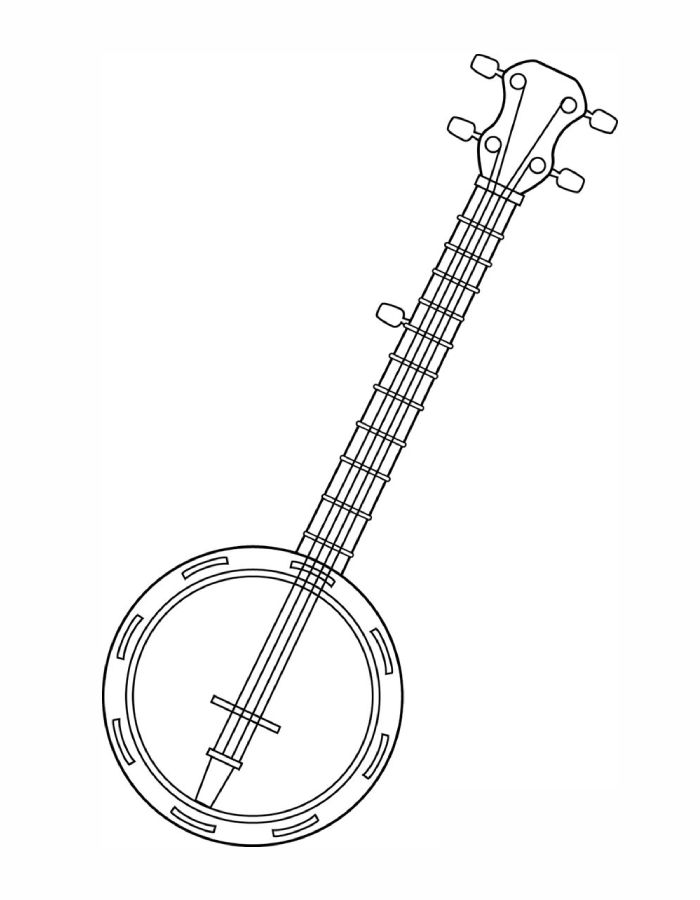 Banjo Coloring Page