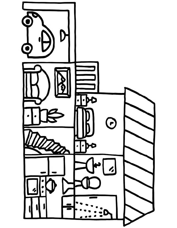 Barbie Dream House Coloring Page