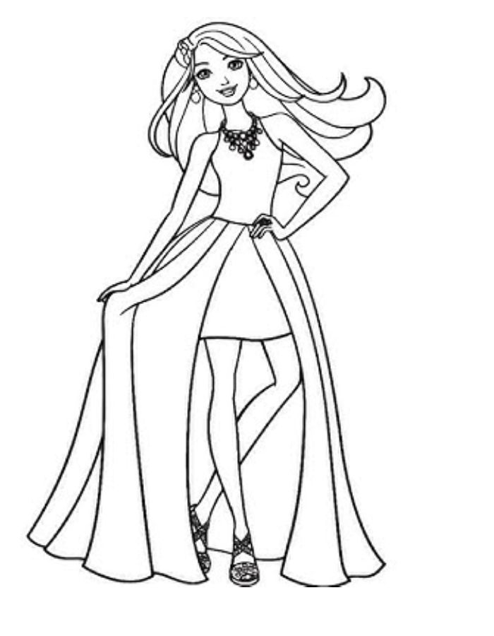 Barbie Painting Coloring Page